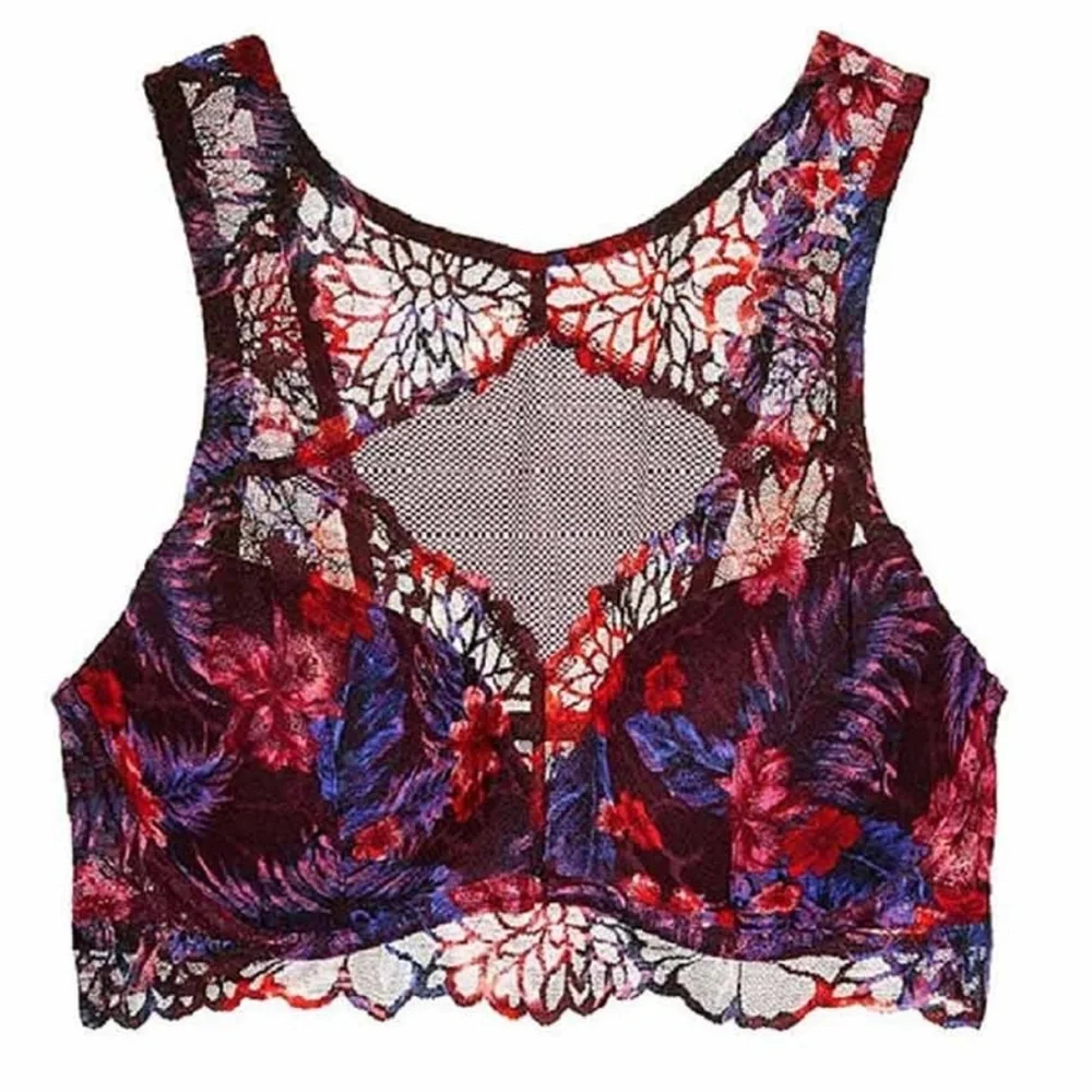 Victoria’s Secret PINK High Neck Lace Push-Up Underwire Bralette S DD NWT Y2K